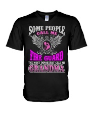 CALL ME FIRE GUARD GRANDMA JOB SHIRTS V-Neck T-Shirt thumbnail