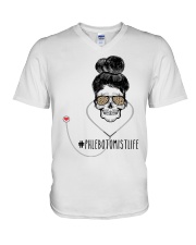 PHLEBOTOMIST V-Neck T-Shirt tile