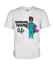RESPIRATORY THERAPIST V-Neck T-Shirt tile