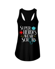 SUPER HEROES WEAR SCRUBS Ladies Flowy Tank tile