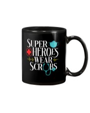 SUPER HEROES WEAR SCRUBS Mug tile
