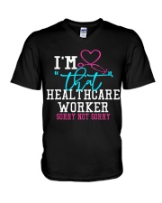 HEALTHCARE WORKER V-Neck T-Shirt tile
