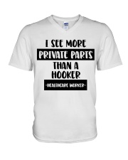 HEALTHCARE WORKER V-Neck T-Shirt tile