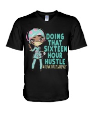 16 HOUR - DESIGN 1 V-Neck T-Shirt tile