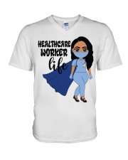 HEALTHCARE WORKER V-Neck T-Shirt tile