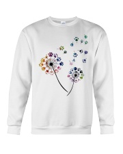 Dog Flower Fly Dandelion dog paw flower t-shirt Crewneck Sweatshirt thumbnail