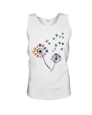 Dog Flower Fly Dandelion dog paw flower t-shirt Unisex Tank thumbnail
