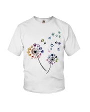 Dog Flower Fly Dandelion dog paw flower t-shirt Youth T-Shirt thumbnail