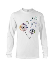 Dog Flower Fly Dandelion dog paw flower t-shirt Long Sleeve Tee thumbnail