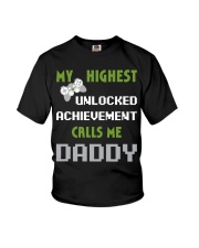Nerdy Funny Fathers Day Gamer Dad Video Shirt Youth T-Shirt thumbnail