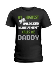 Nerdy Funny Fathers Day Gamer Dad Video Shirt Ladies T-Shirt thumbnail