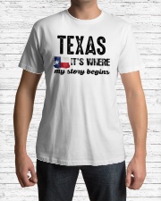 TEXAS IT'S WHERE MY STORY BEGINS SHIRT Classic T-Shirt lifestyle-mens-crewneck-front-1