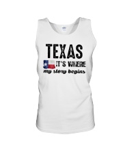 TEXAS IT'S WHERE MY STORY BEGINS SHIRT Unisex Tank thumbnail