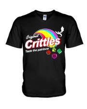 Crittles Taste The Painbow Funny DND DM D20 Shirt V-Neck T-Shirt thumbnail