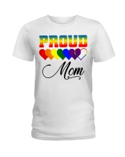 LGBT Pride Proud Mom LGBT Gay Lesbian Pride Shirt Ladies T-Shirt thumbnail