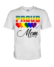 LGBT Pride Proud Mom LGBT Gay Lesbian Pride Shirt V-Neck T-Shirt thumbnail