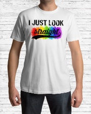 I Just Look Straight LGBT Pride Tshirt Classic T-Shirt lifestyle-mens-crewneck-front-1