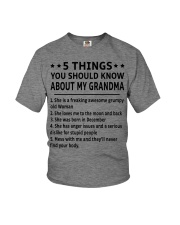 December Grandma Youth T-Shirt front