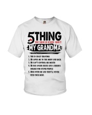 5 thing my grandma Youth T-Shirt front