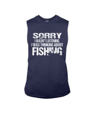 I Was Thinking About Fishing Sleeveless Tee thumbnail