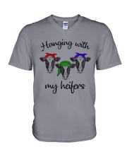 Hanging With My Heifers V-Neck T-Shirt thumbnail
