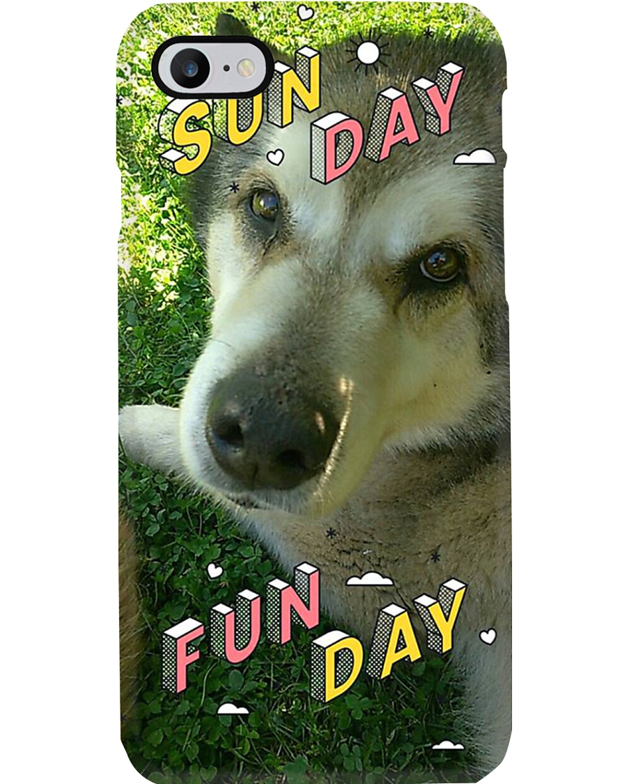 Cliffy White husky Phone Case
