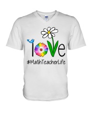 Love Math Teacher Life V-Neck T-Shirt thumbnail