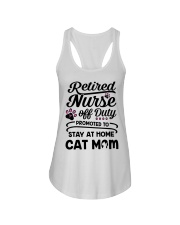 Retired Nurse - Stay at Home Cat Mom Ladies Flowy Tank thumbnail