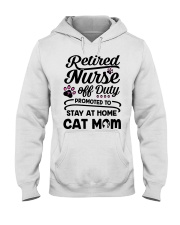 Retired Nurse - Stay at Home Cat Mom Hooded Sweatshirt thumbnail
