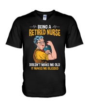 Retired Nurse - Make me Blessed V-Neck T-Shirt thumbnail