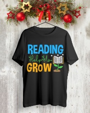 Librarian - Reading Help Us Grow Classic T-Shirt lifestyle-holiday-crewneck-front-2