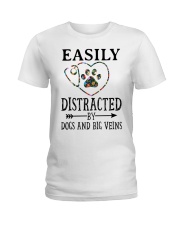 Nurse - Distracted by dogs and big veins Ladies T-Shirt front