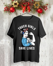 EMT: Touch Girls - Save Lives Classic T-Shirt lifestyle-holiday-crewneck-front-2
