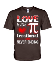 Math Teacher - Love is like Pi V-Neck T-Shirt thumbnail