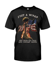 Veteran Just a Woman Classic T-Shirt front