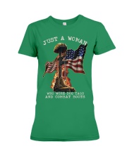 Veteran Just a Woman Premium Fit Ladies Tee thumbnail