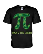 Math Teacher - Luck of the Pirish V-Neck T-Shirt thumbnail