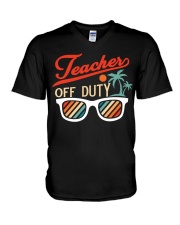 TEACHER OFF DUTY V-Neck T-Shirt thumbnail