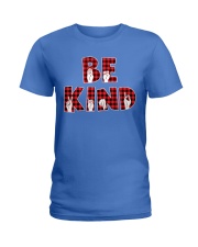 SPEDUCATOR - BE KIND - RED PLAID Ladies T-Shirt thumbnail