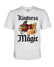 Teacher - Kindness is Magic V-Neck T-Shirt tile