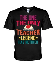 Retired Teacher - Legend V-Neck T-Shirt thumbnail