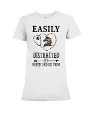 Nurse - Distracted by Horses and big veins Premium Fit Ladies Tee thumbnail