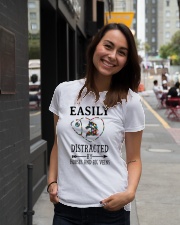 Nurse - Distracted by Horses and big veins Ladies T-Shirt lifestyle-women-crewneck-front-5