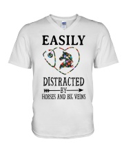 Nurse - Distracted by Horses and big veins V-Neck T-Shirt thumbnail