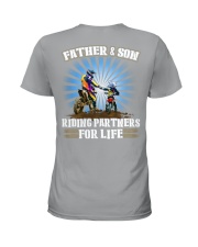 Father and Son - Riding Partners for life Ladies T-Shirt thumbnail