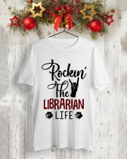 Librarian - Rockin' The Librarian Life Classic T-Shirt lifestyle-holiday-crewneck-front-2