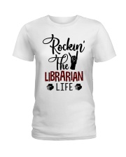 Librarian - Rockin' The Librarian Life Ladies T-Shirt thumbnail