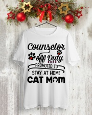Counselor - Stay at Home Cat Mom Classic T-Shirt lifestyle-holiday-crewneck-front-2