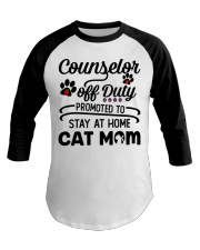 Counselor - Stay at Home Cat Mom Baseball Tee thumbnail