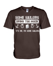 Some Sailors Drink Too Much V-Neck T-Shirt thumbnail